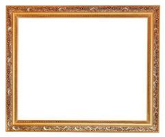 gilted carved old wooden picture frame photo