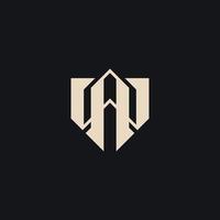 Initial based clean and minimal letter. WA AW W A Monogram Logo Template. Elegant luxury alphabet vector design