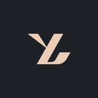plantilla inicial de logotipo de monograma yl ly yl. logotipo de icono de letra basado en inicial vector