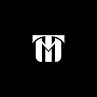 Initial based clean and minimal letter. TM MT Monogram Logo Template. Elegant luxury alphabet vector design