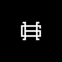 Initial based clean and minimal letter. HG GH Monogram Logo Template. Elegant luxury alphabet vector design