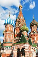 towers of Saint Basil cathedral in Moscow photo