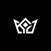 Logo KG crown concept icon design.kd logo vector
