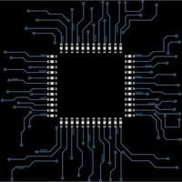 ai hud concepto de vector de holograma de placa de circuito electrónico para pantalla de negocio de fondo de elemento de tecnología futura