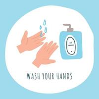 Wash Your Hands Illustration vector