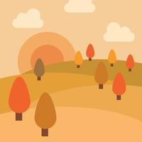 Autumnal Meadow Background vector