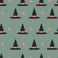 Witch Hat Seamless Pattern vector