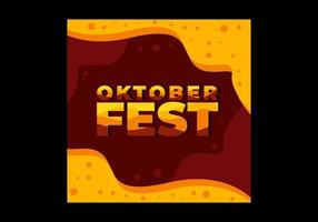 Oktoberfest text effect for social media banner vector