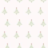 Simple vector christmas tree patterns. Stylized Christmas trees. Lovely print for the winter holidays.