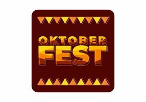 Oktoberfest text effect for social media banner vector