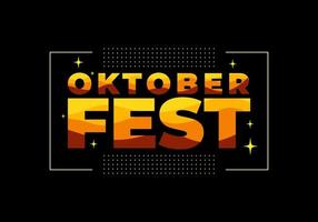 Oktoberfest text effect for social media banner vector