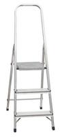 short folding stepladder isolated on white photo