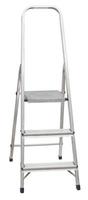 short folding stepladder isolated on white photo