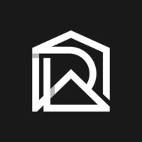 letra r hogar realty moderno simple logo vector