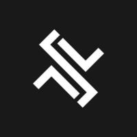 logotipo de empresa moderna geométrica letra sl vector