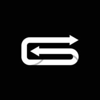 letra gs flecha monograma logotipo moderno vector
