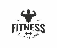 Fitness Gym Logo Design Template. Emblem, Design concept, Creative Symbol, Icon vector