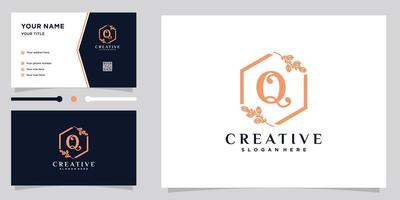 último diseño de logotipo q con estilo y concepto creativo vector