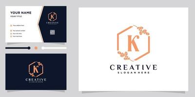 Monogram logo design initial latter K with style and creative concept vector