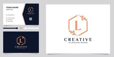 Monogram logo design initial latter L with style and creative concept vector