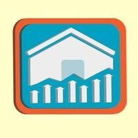 Property investment uptrend vector