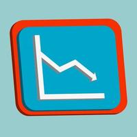 Downtrend chart of stock market vector