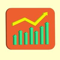 Bullish trend graphic chart vector