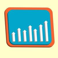 Bullish trend graphic chart vector