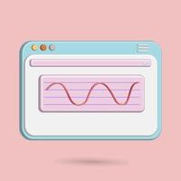 Line chart website vector