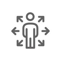 Multitask employer icon. Perfect for business website or user interface applications. Simple vector illustration.