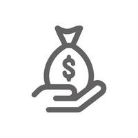 paquete de icono de dinero. perfecto para sitios web comerciales o aplicaciones de interfaz de usuario. vector de señal y símbolo