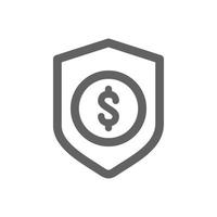 Money protection icon . Perfect for business website or user interface applications. vector sign and symbol