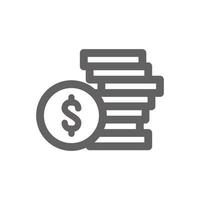 Coin icon . Perfect for business website or user interface applications. vector sign and symbol
