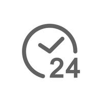 24 hours icon. Perfect for timer icon or user interface applications. vector sign and symbol