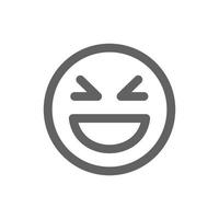 laugh emoji icon . Perfect for website or social media application. vector sign and symbol