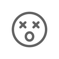 shock emoji icon . Perfect for website or social media application. vector sign and symbol