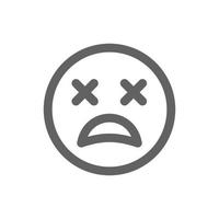 disappointed, emoji icon . Perfect for website or social media application. vector sign and symbol