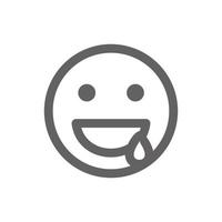tempted emoji icon . Perfect for website or social media application. vector sign and symbol