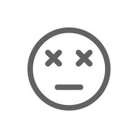 disappointed emoji icon . Perfect for website or social media application. vector sign and symbol