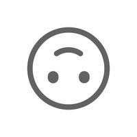 reverse smile emoji icon . Perfect for website or social media application. vector sign and symbol