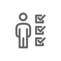 employee selection icon. Perfect for business website or user interface applications. Simple vector illustration.
