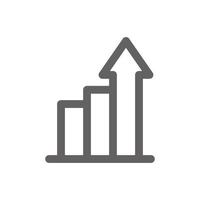 Growth chart icon . Perfect for business website or user interface applications. vector sign and symbol