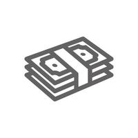 paper money icon . Perfect for business website or user interface applications. vector sign and symbol