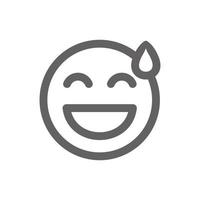 laugh, emoji icon . Perfect for website or social media application. vector sign and symbol