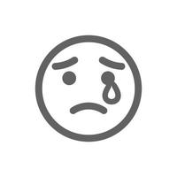 sad emoji icon . Perfect for website or social media application. vector sign and symbol