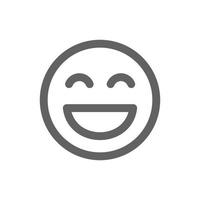 laugh emoji icon . Perfect for website or social media application. vector sign and symbol