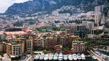 above view of residential districts in Monaco city photo