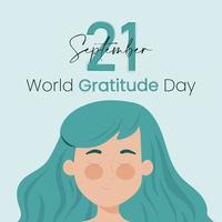 world gratitude day good for world gratitude day celebration. flat design. flyer design.flat illustration. vector