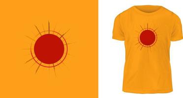 t shirt design with sun vector