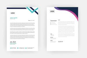 Creative letterhead , Elegant and minimalist style letterhead template design,A4 sizes vector